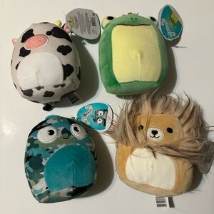 Squishmallows 5” Plush Stuffed Animals
Chameleon, Lion Cow Frog ￼